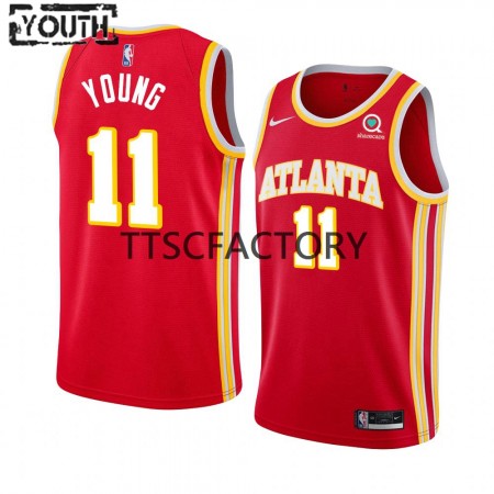 Kinder NBA Atlanta Hawks Trikot Trae Young 11 Nike 2022-23 Icon Edition Rot Swingman
